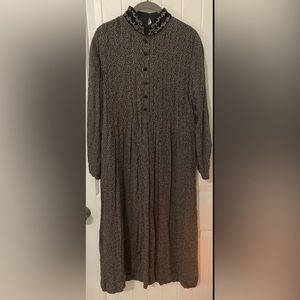 VTG Size 10 90s Dress Positive Attitude Black Prairie Cottagecore Vintage 90s